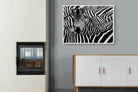 Zebra Look-Wall_Art-100 x 75cm-Mounted Canvas-White-Pixalot
