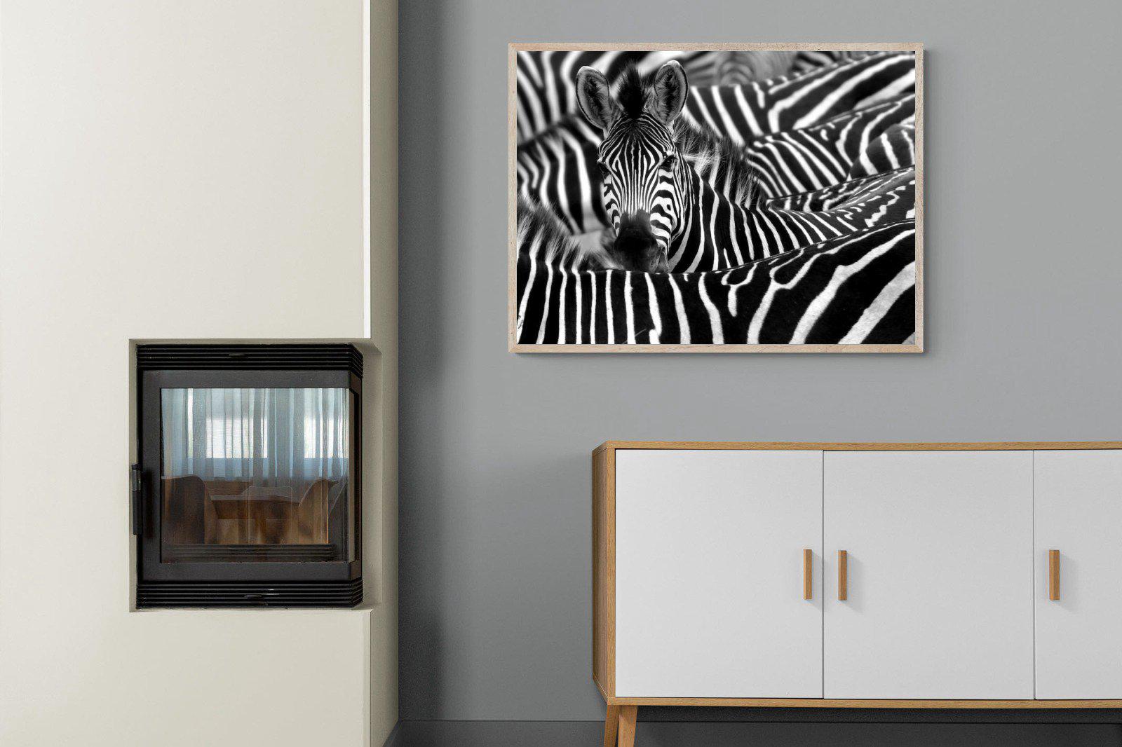 Zebra Look-Wall_Art-100 x 75cm-Mounted Canvas-Wood-Pixalot
