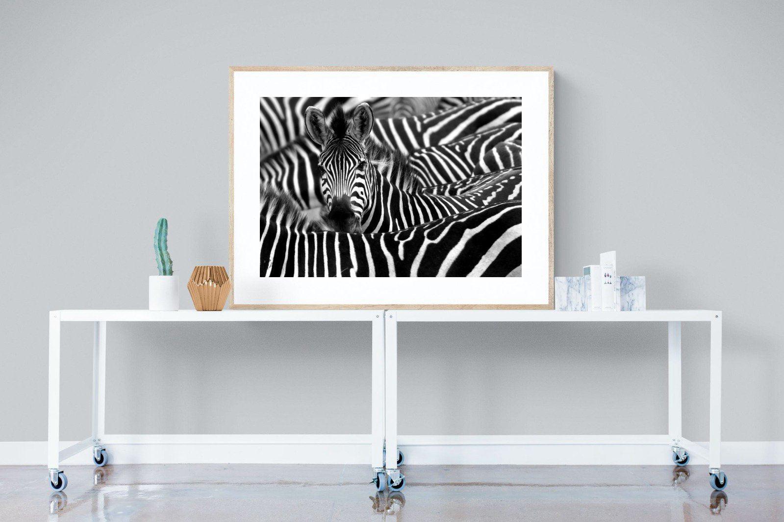 Zebra Look-Wall_Art-120 x 90cm-Framed Print-Wood-Pixalot