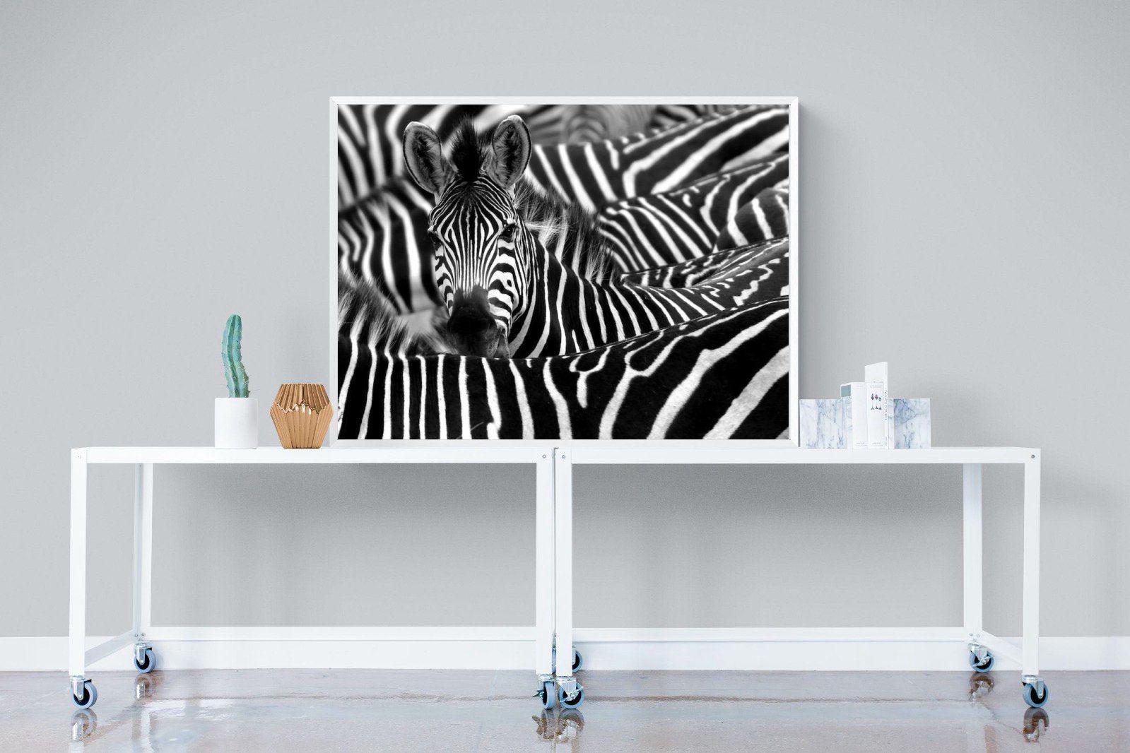 Zebra Look-Wall_Art-120 x 90cm-Mounted Canvas-White-Pixalot