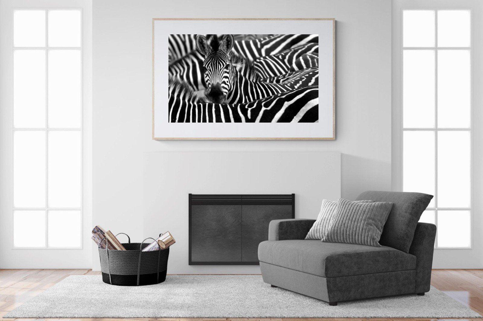 Zebra Look-Wall_Art-150 x 100cm-Framed Print-Wood-Pixalot