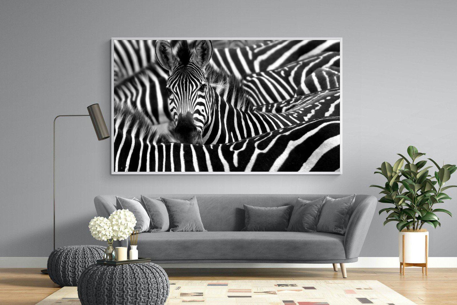 Zebra Look-Wall_Art-220 x 130cm-Mounted Canvas-White-Pixalot