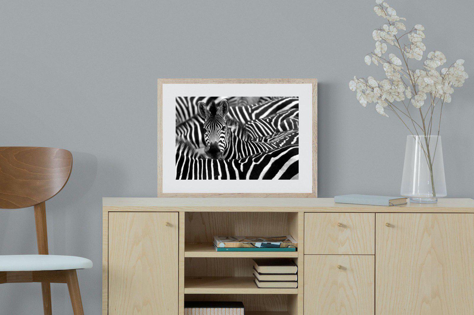 Zebra Look-Wall_Art-60 x 45cm-Framed Print-Wood-Pixalot