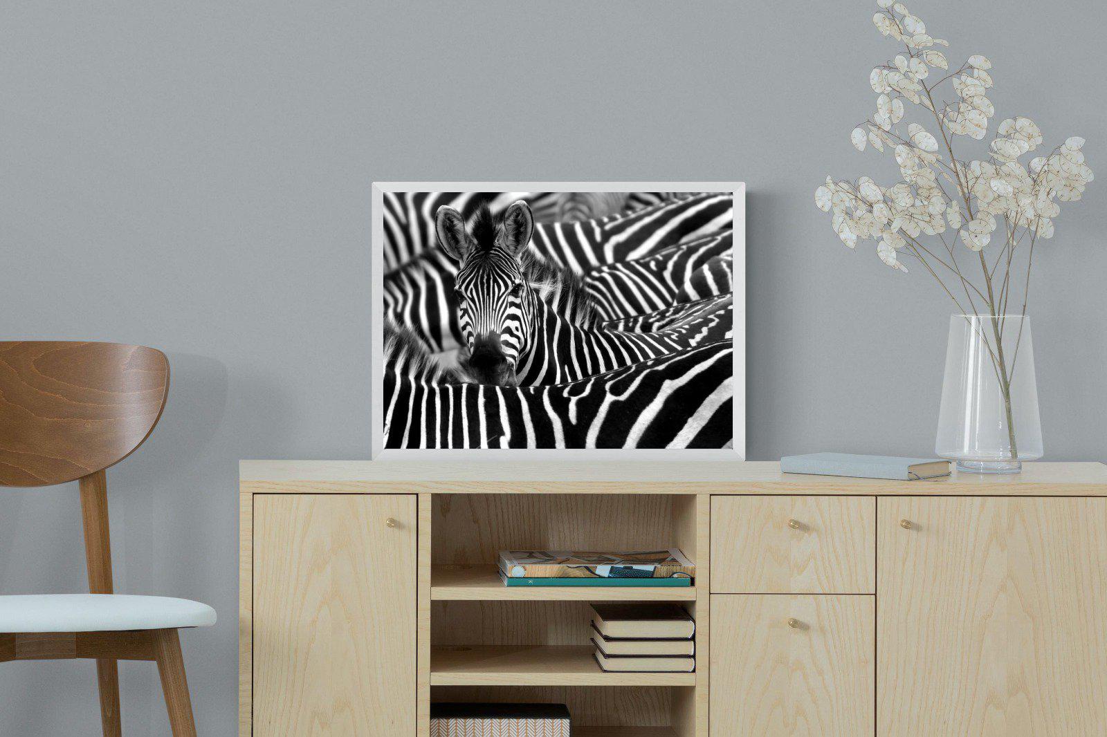 Zebra Look-Wall_Art-60 x 45cm-Mounted Canvas-White-Pixalot