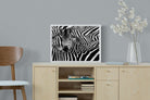 Zebra Look-Wall_Art-60 x 45cm-Mounted Canvas-White-Pixalot