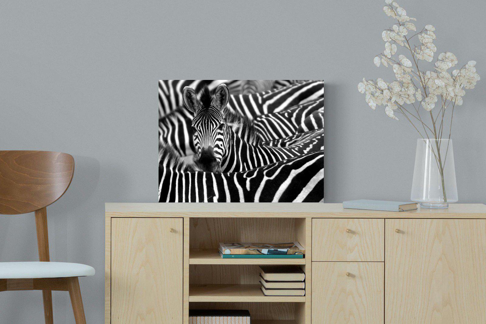 Zebra Look-Wall_Art-60 x 45cm-Mounted Canvas-No Frame-Pixalot