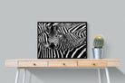 Zebra Look-Wall_Art-80 x 60cm-Mounted Canvas-Black-Pixalot