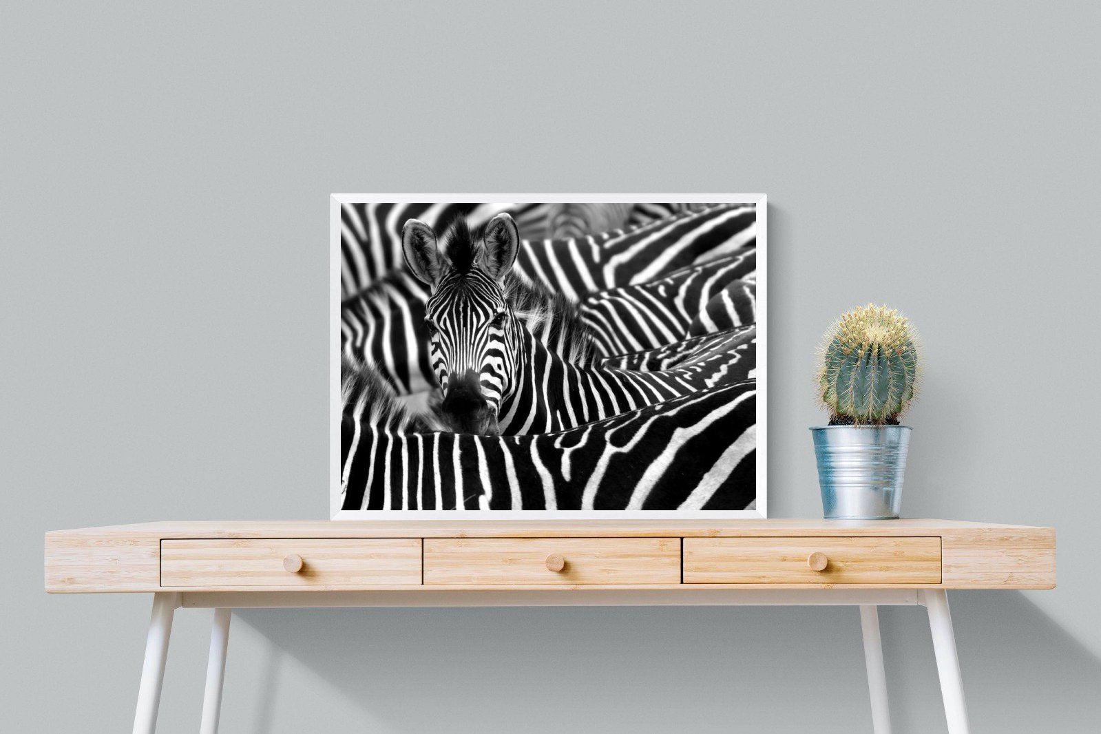 Zebra Look-Wall_Art-80 x 60cm-Mounted Canvas-White-Pixalot