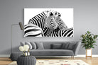 Zebra Pair-Wall_Art-220 x 130cm-Mounted Canvas-White-Pixalot