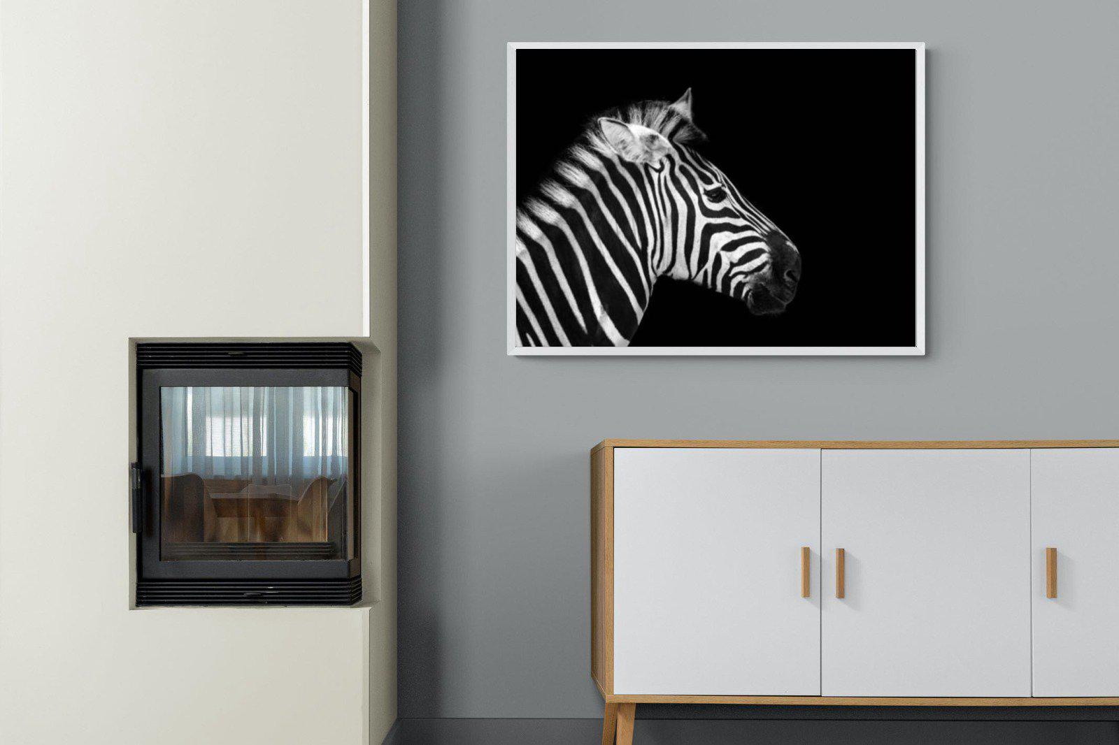 Zebra-Wall_Art-100 x 75cm-Mounted Canvas-White-Pixalot