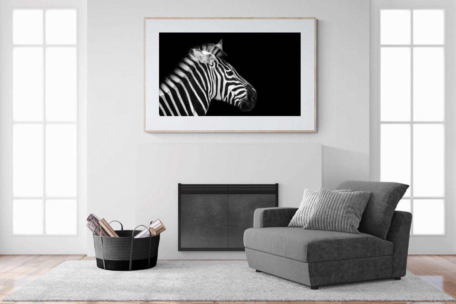 Zebra-Wall_Art-150 x 100cm-Framed Print-Wood-Pixalot