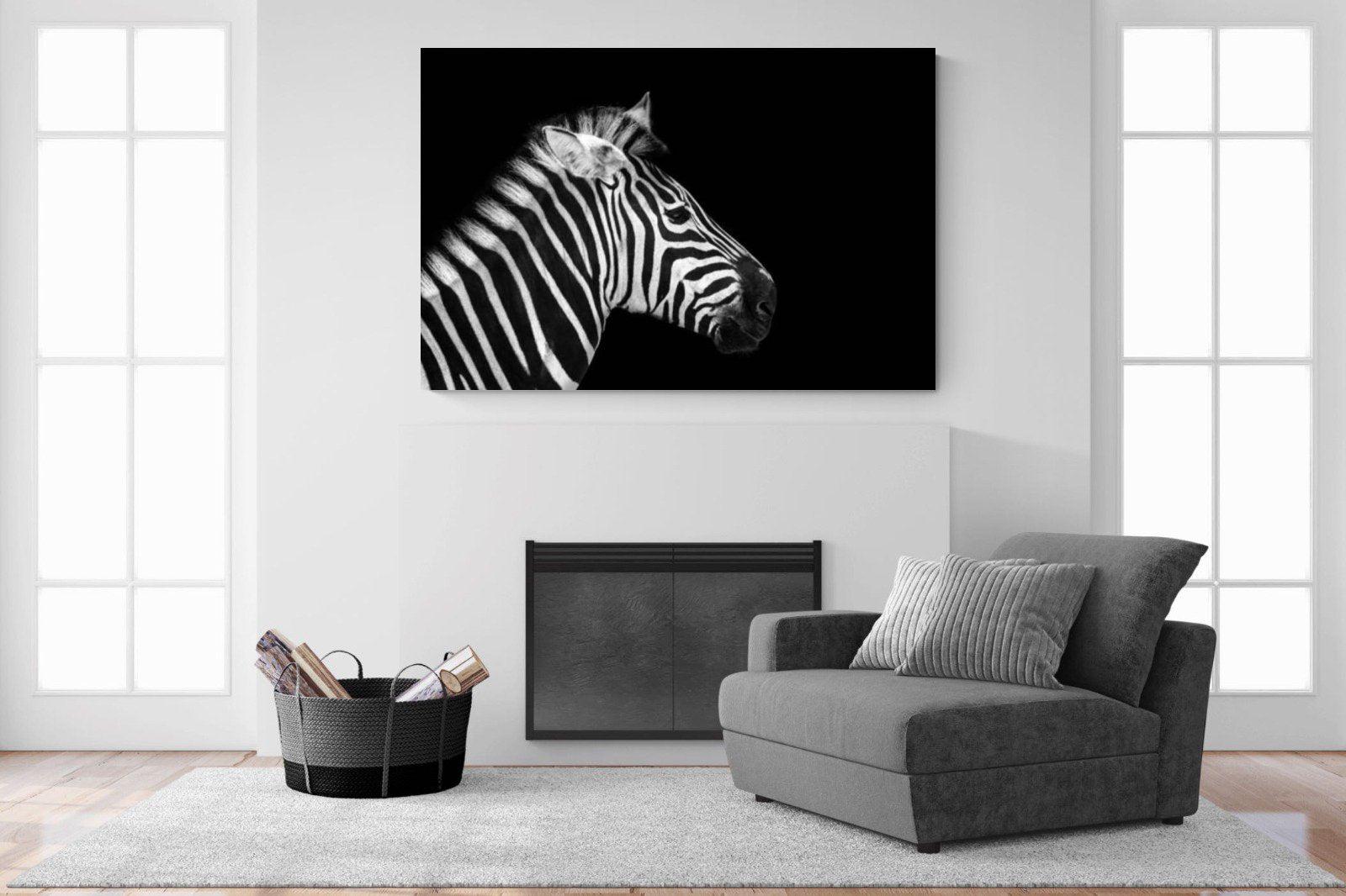 Zebra-Wall_Art-150 x 100cm-Mounted Canvas-No Frame-Pixalot