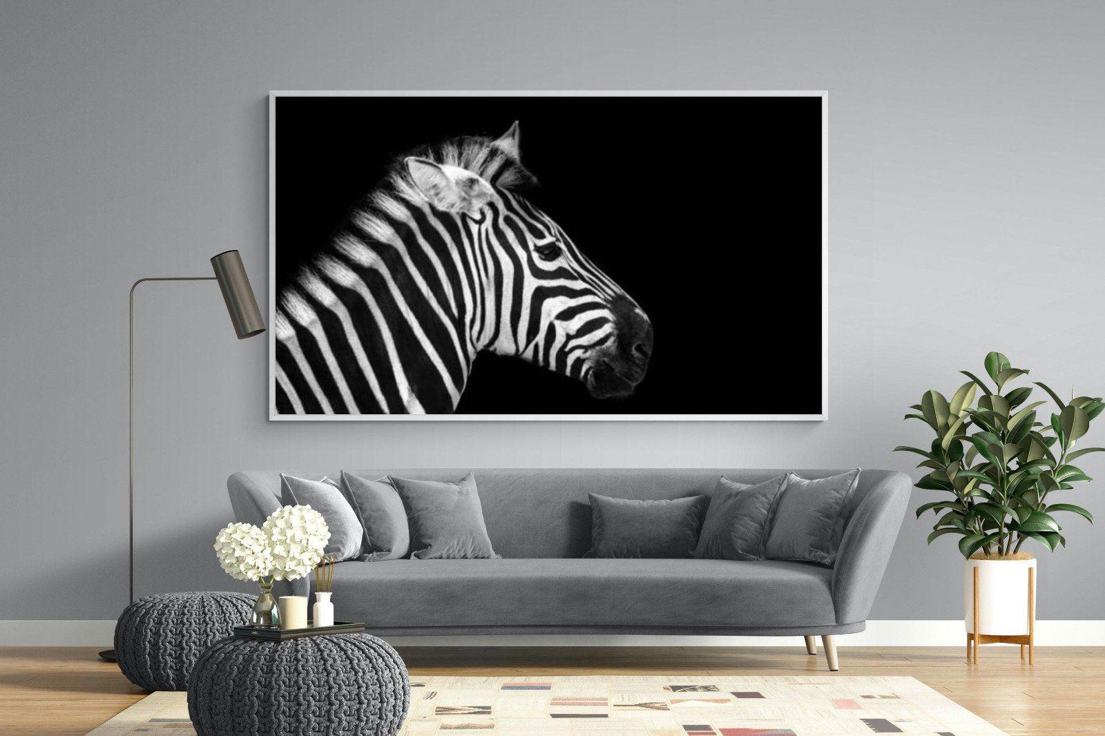 Zebra-Wall_Art-220 x 130cm-Mounted Canvas-White-Pixalot
