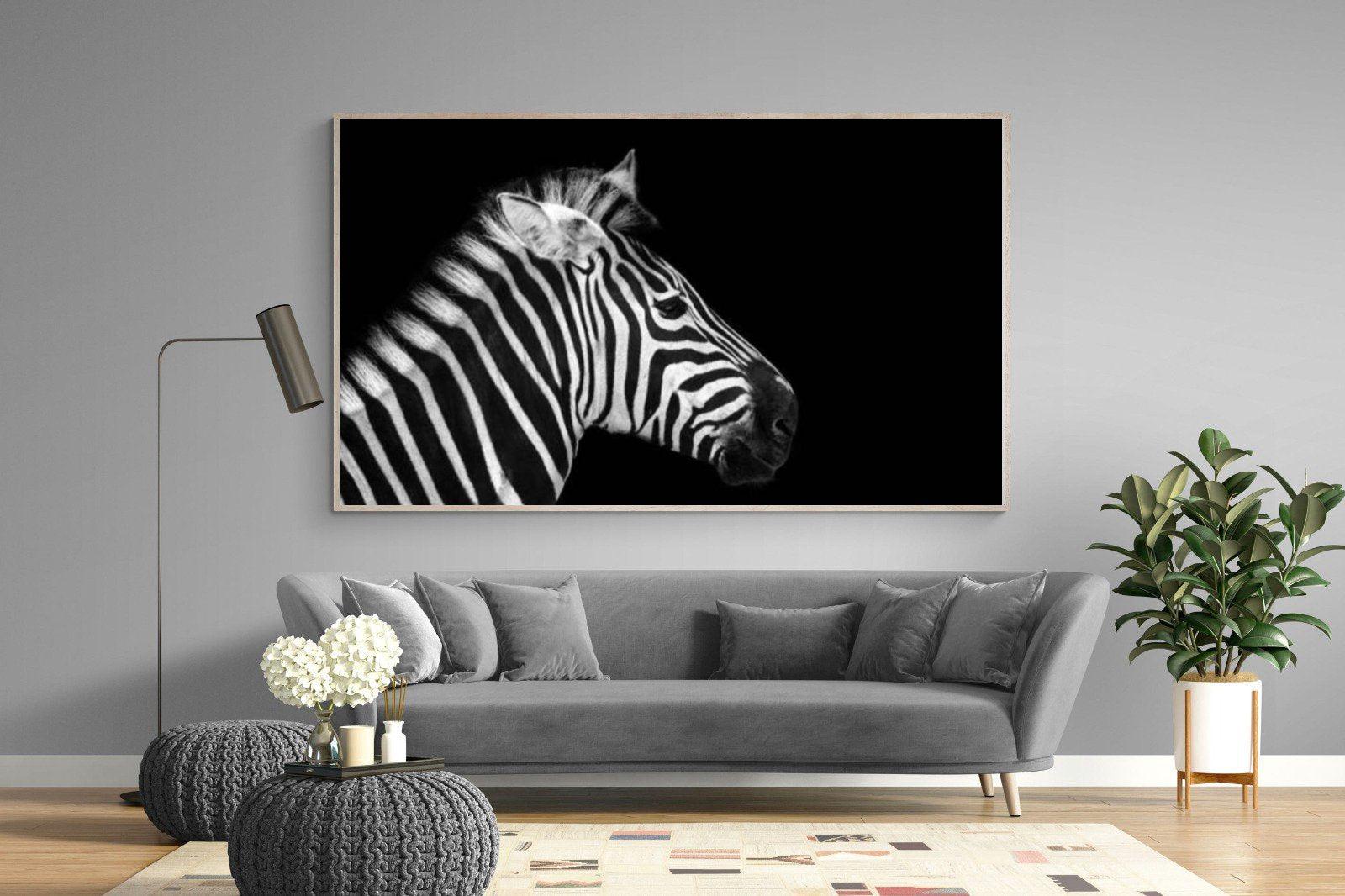 Zebra-Wall_Art-220 x 130cm-Mounted Canvas-Wood-Pixalot