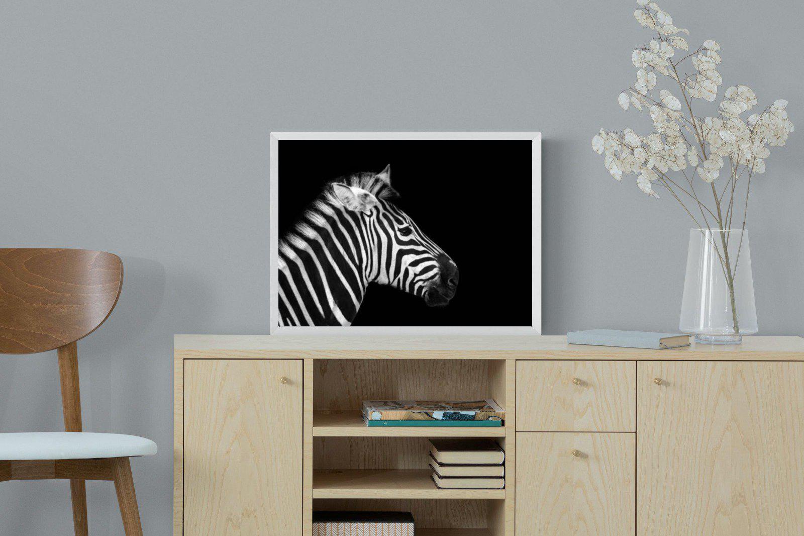 Zebra-Wall_Art-60 x 45cm-Mounted Canvas-White-Pixalot