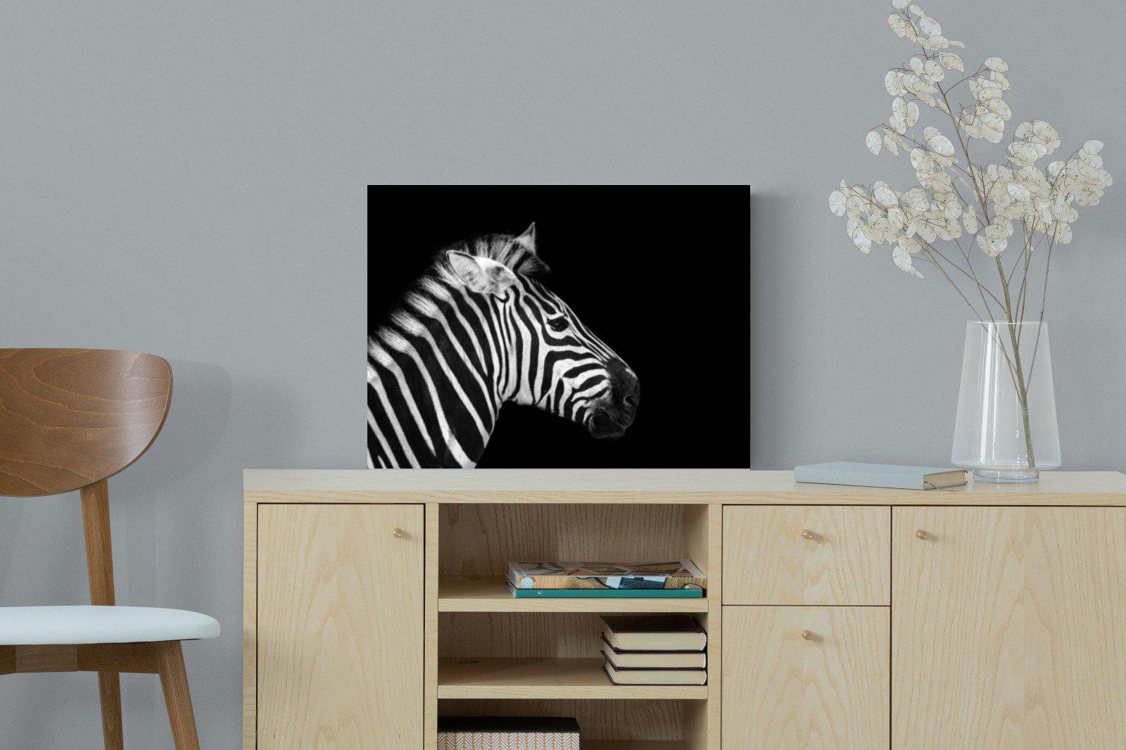 Zebra-Wall_Art-60 x 45cm-Mounted Canvas-No Frame-Pixalot