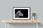 Zebra-Wall_Art-80 x 60cm-Framed Print-Black-Pixalot
