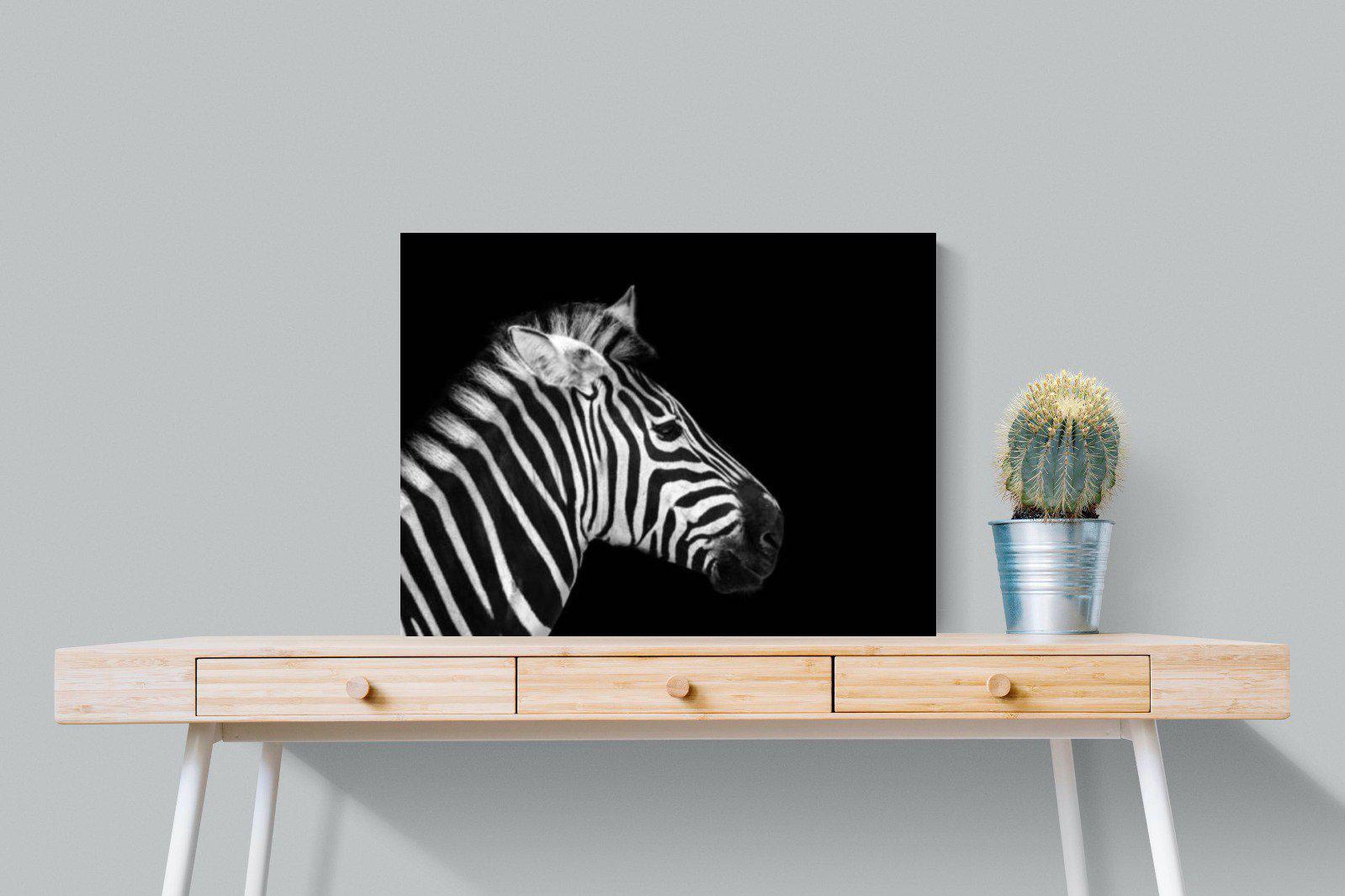Zebra-Wall_Art-80 x 60cm-Mounted Canvas-No Frame-Pixalot