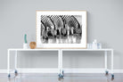 Zebra Quench-Wall_Art-120 x 90cm-Framed Print-Wood-Pixalot