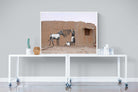 Zebra Washing Line-Wall_Art-120 x 90cm-Mounted Canvas-White-Pixalot