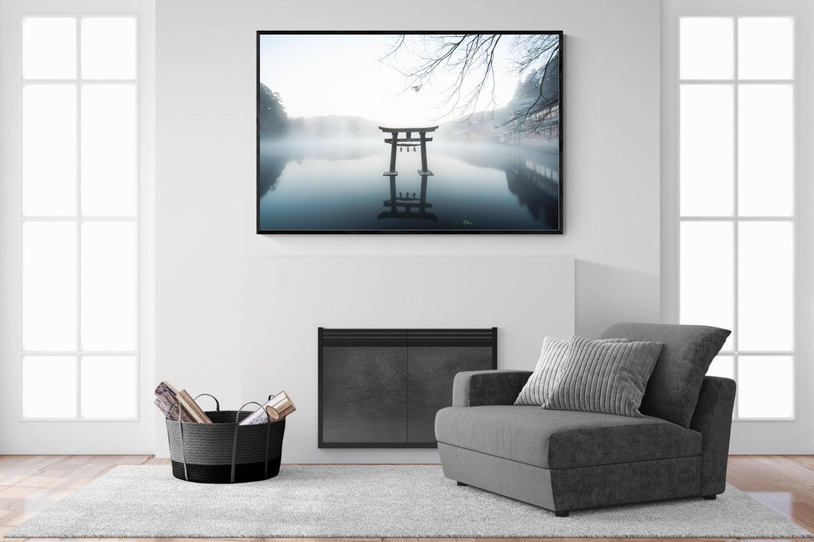 Zen-Wall_Art-150 x 100cm-Mounted Canvas-Black-Pixalot