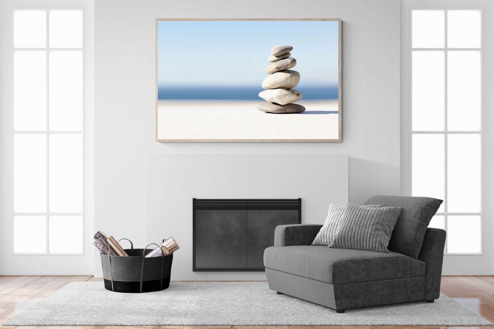 Zen Stones-Wall_Art-150 x 100cm-Mounted Canvas-Wood-Pixalot