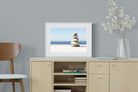 Zen Stones-Wall_Art-60 x 45cm-Framed Print-White-Pixalot