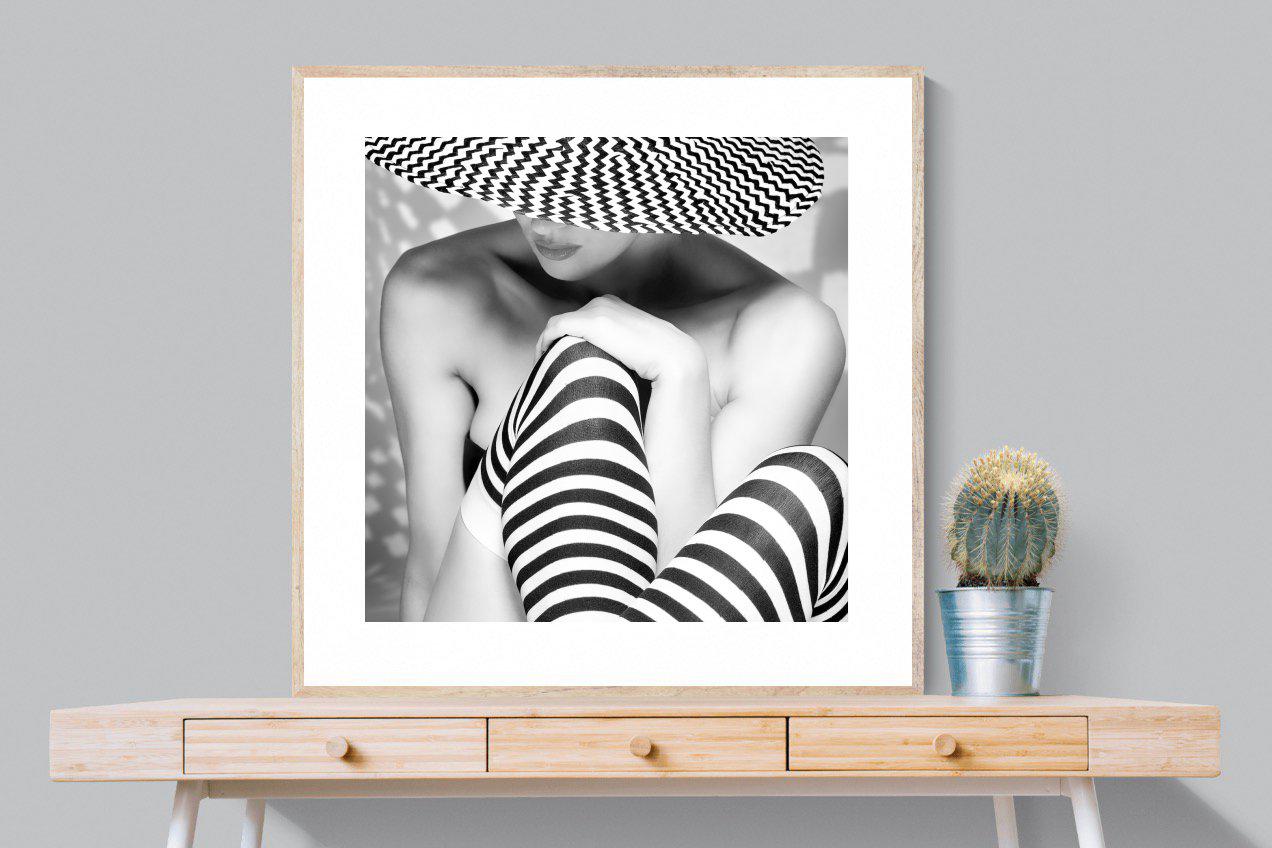 Zigzag-Wall_Art-100 x 100cm-Framed Print-Wood-Pixalot
