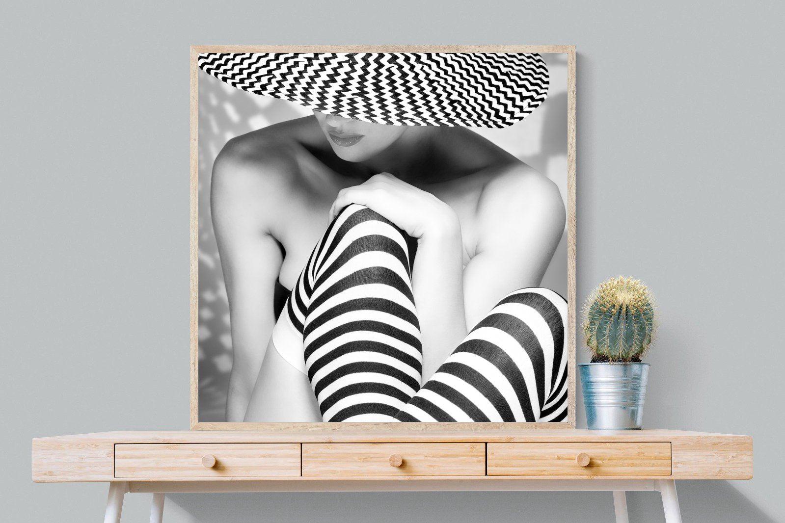 Zigzag-Wall_Art-100 x 100cm-Mounted Canvas-Wood-Pixalot