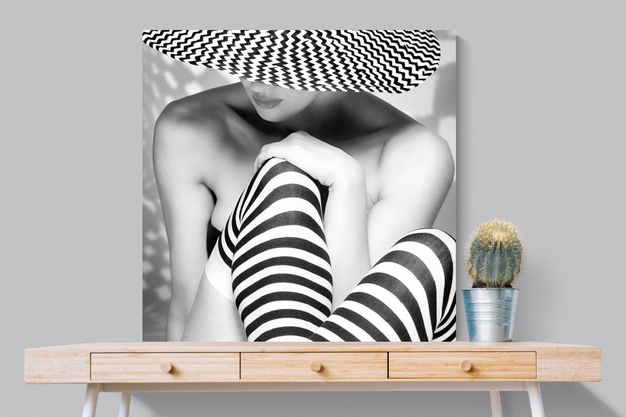 Zigzag-Wall_Art-100 x 100cm-Mounted Canvas-No Frame-Pixalot