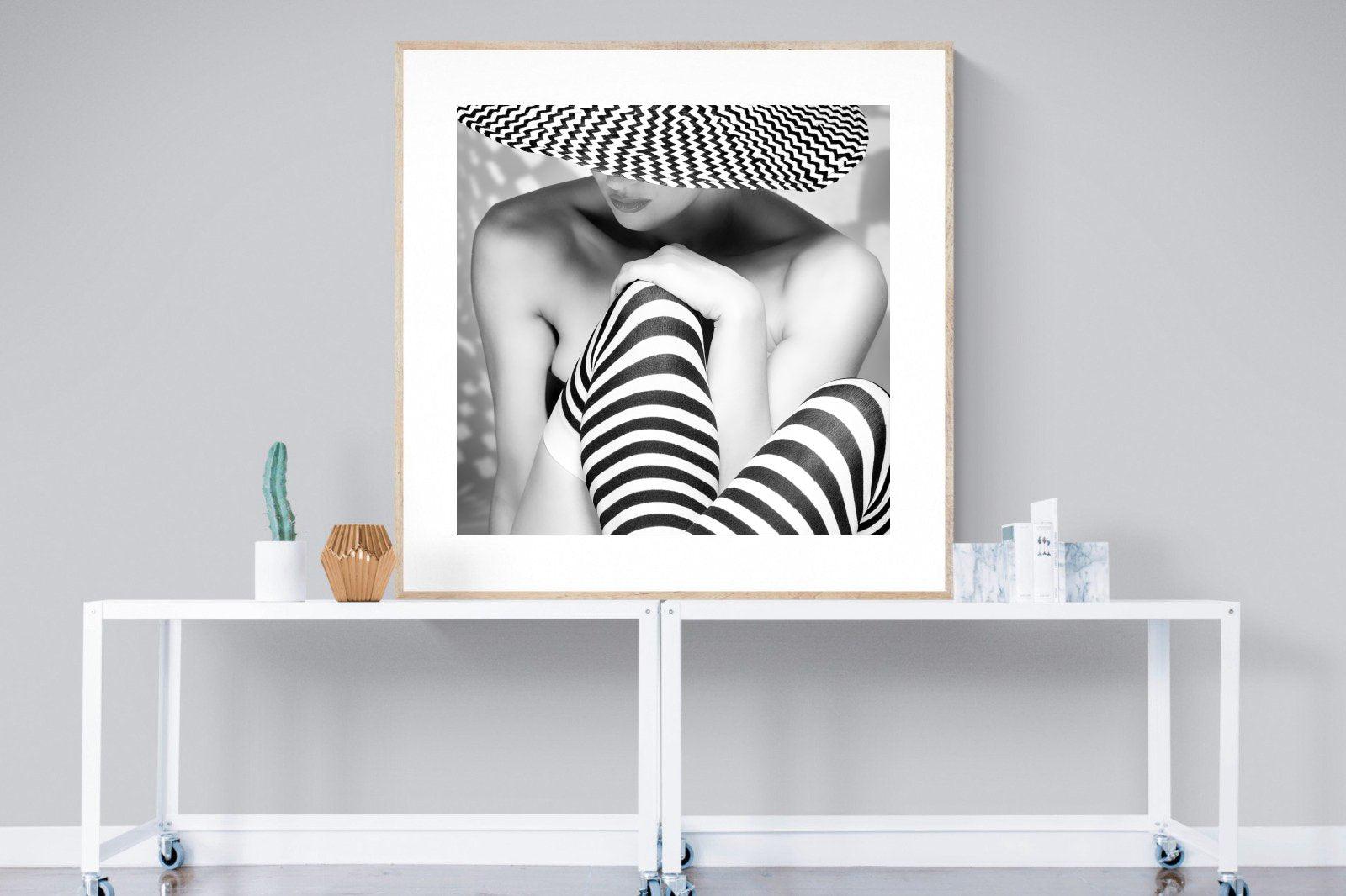 Zigzag-Wall_Art-120 x 120cm-Framed Print-Wood-Pixalot