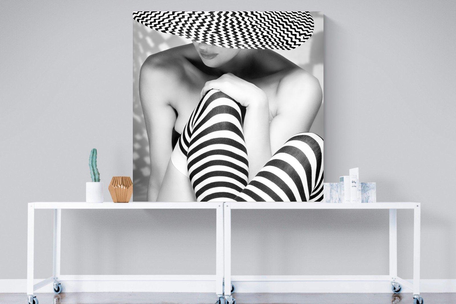 Zigzag-Wall_Art-120 x 120cm-Mounted Canvas-No Frame-Pixalot
