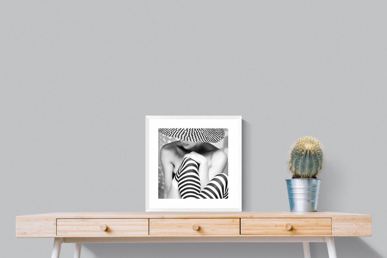 Zigzag-Wall_Art-50 x 50cm-Framed Print-White-Pixalot