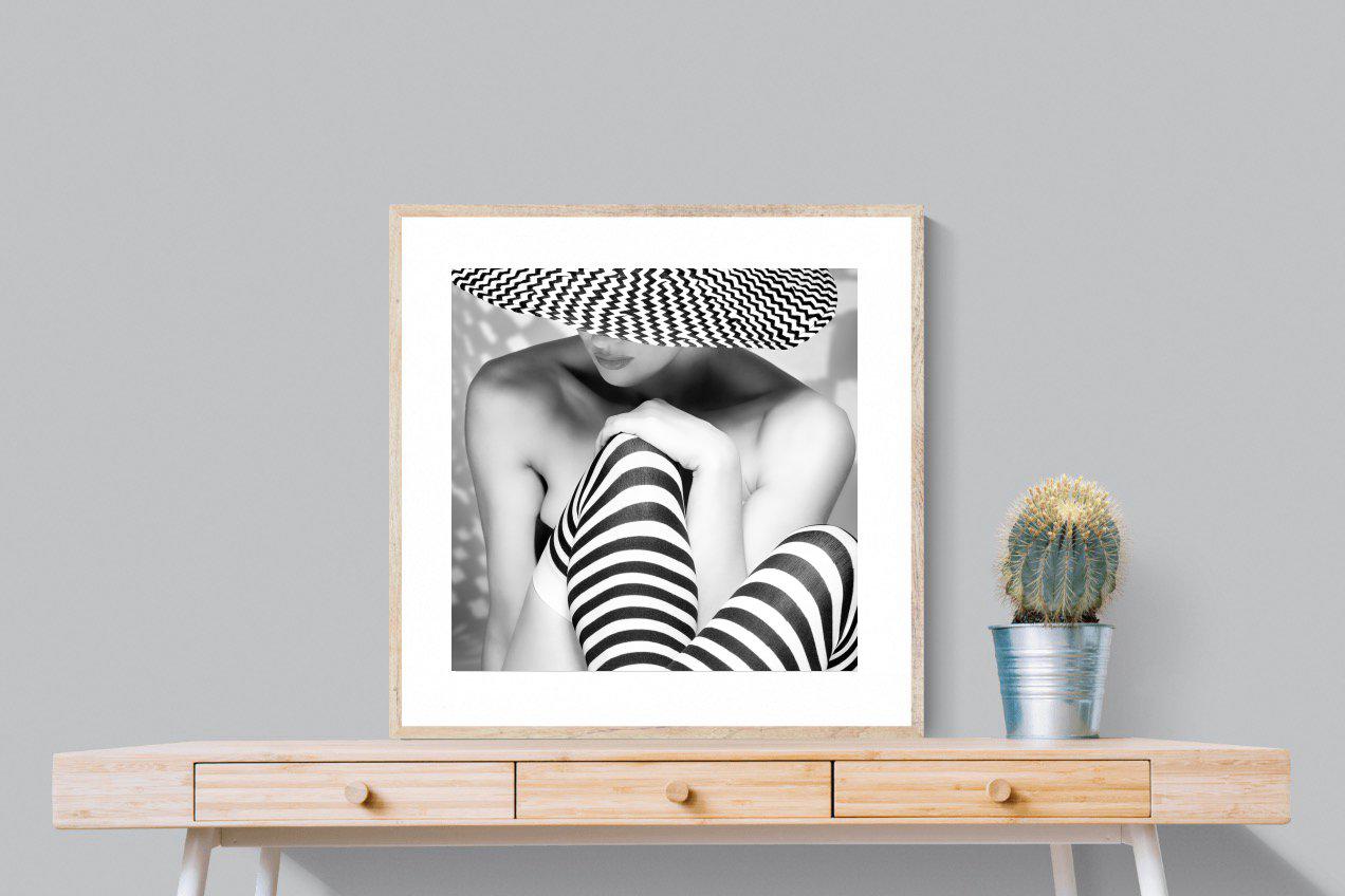 Zigzag-Wall_Art-80 x 80cm-Framed Print-Wood-Pixalot