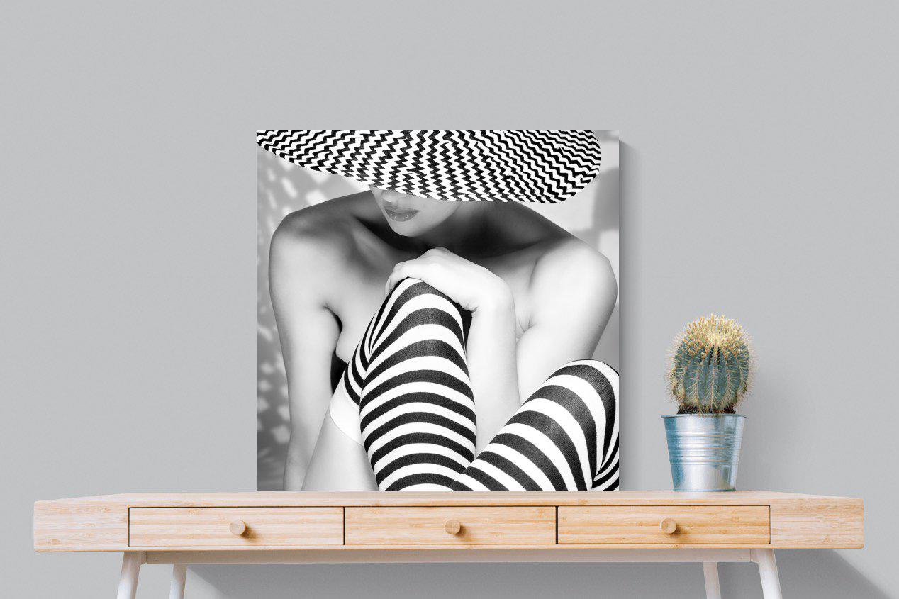 Zigzag-Wall_Art-80 x 80cm-Mounted Canvas-No Frame-Pixalot