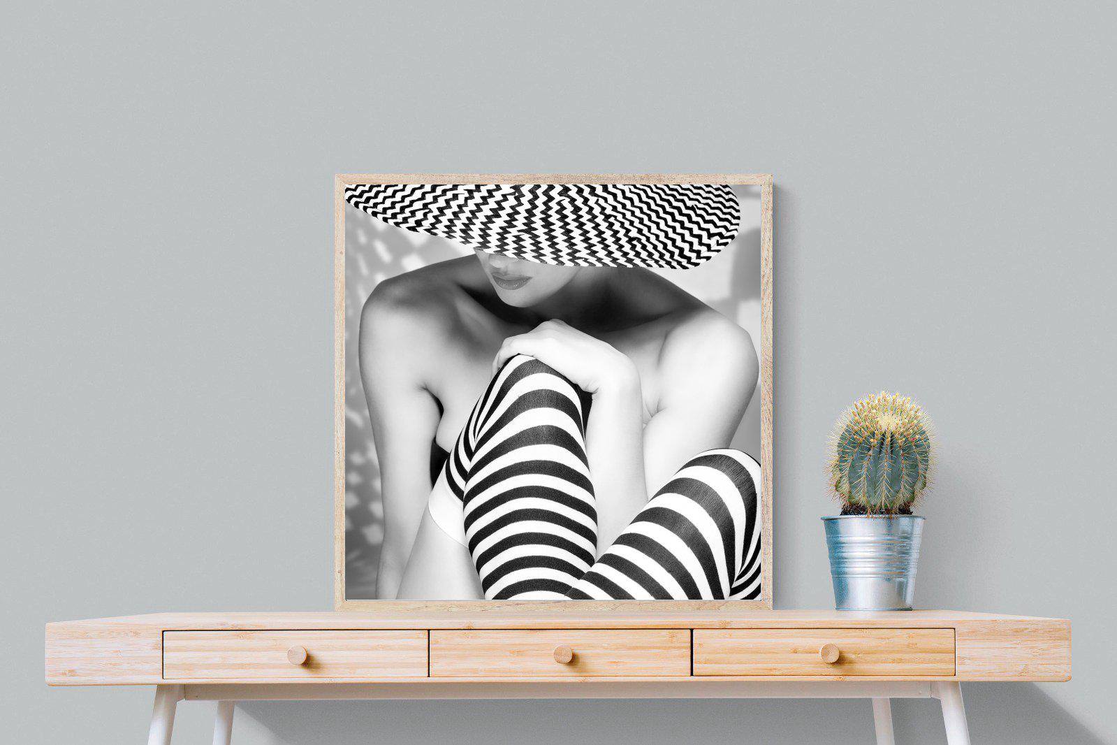 Zigzag-Wall_Art-80 x 80cm-Mounted Canvas-Wood-Pixalot