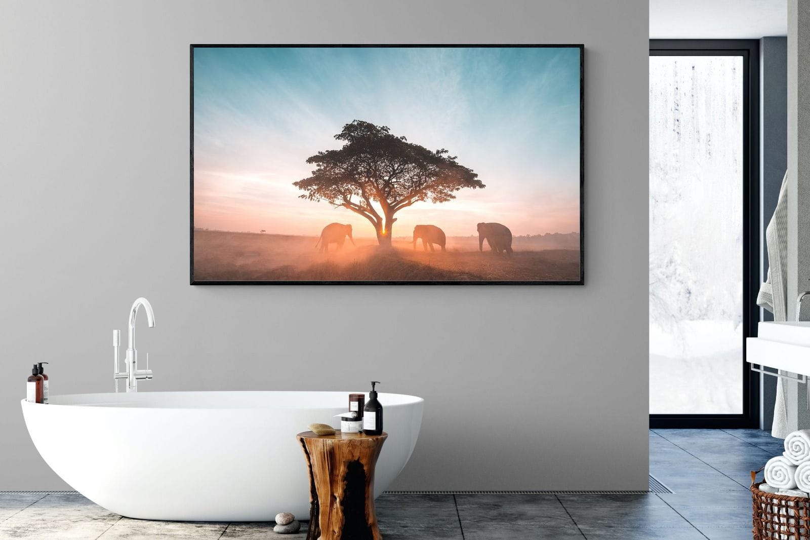 Acacia Cover-Wall_Art-180 x 110cm-Mounted Canvas-Black-Pixalot