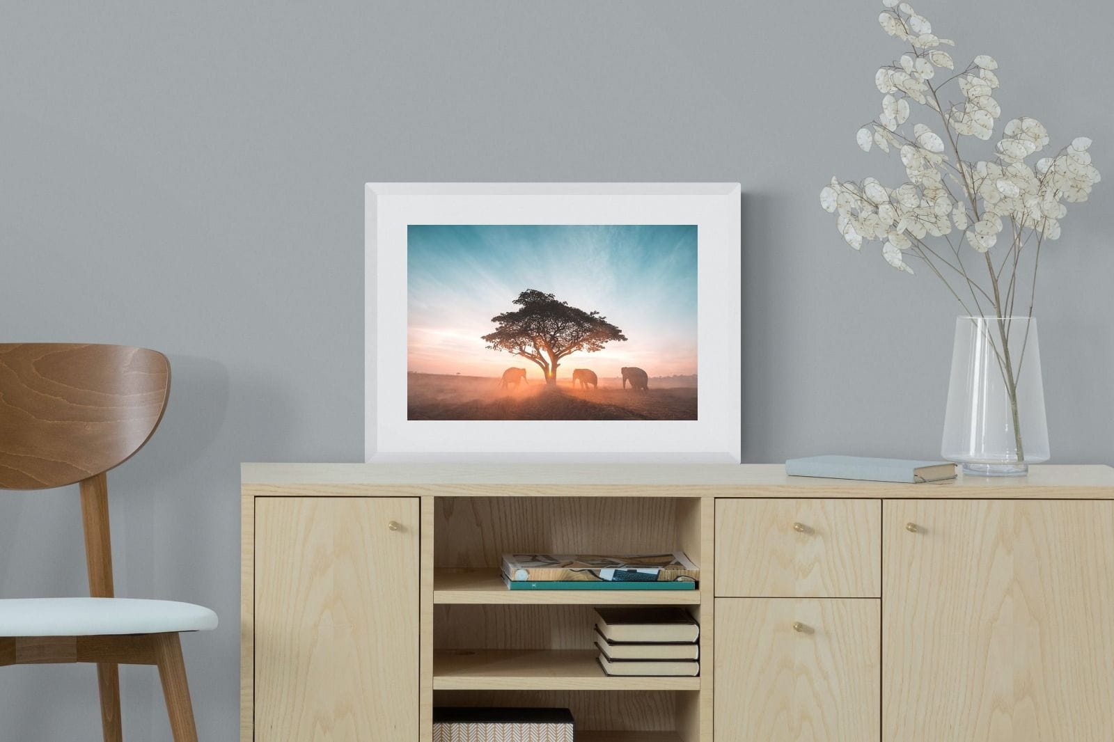Acacia Cover-Wall_Art-60 x 45cm-Framed Print-White-Pixalot