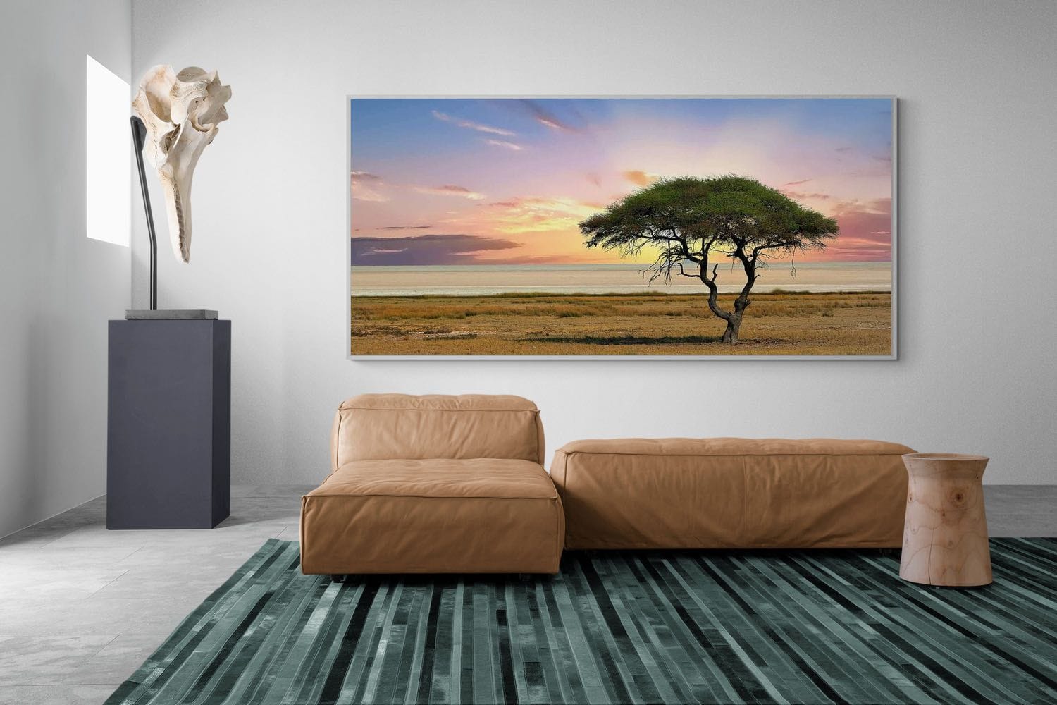 Acacia Tree-Wall_Art-275 x 130cm-Mounted Canvas-White-Pixalot