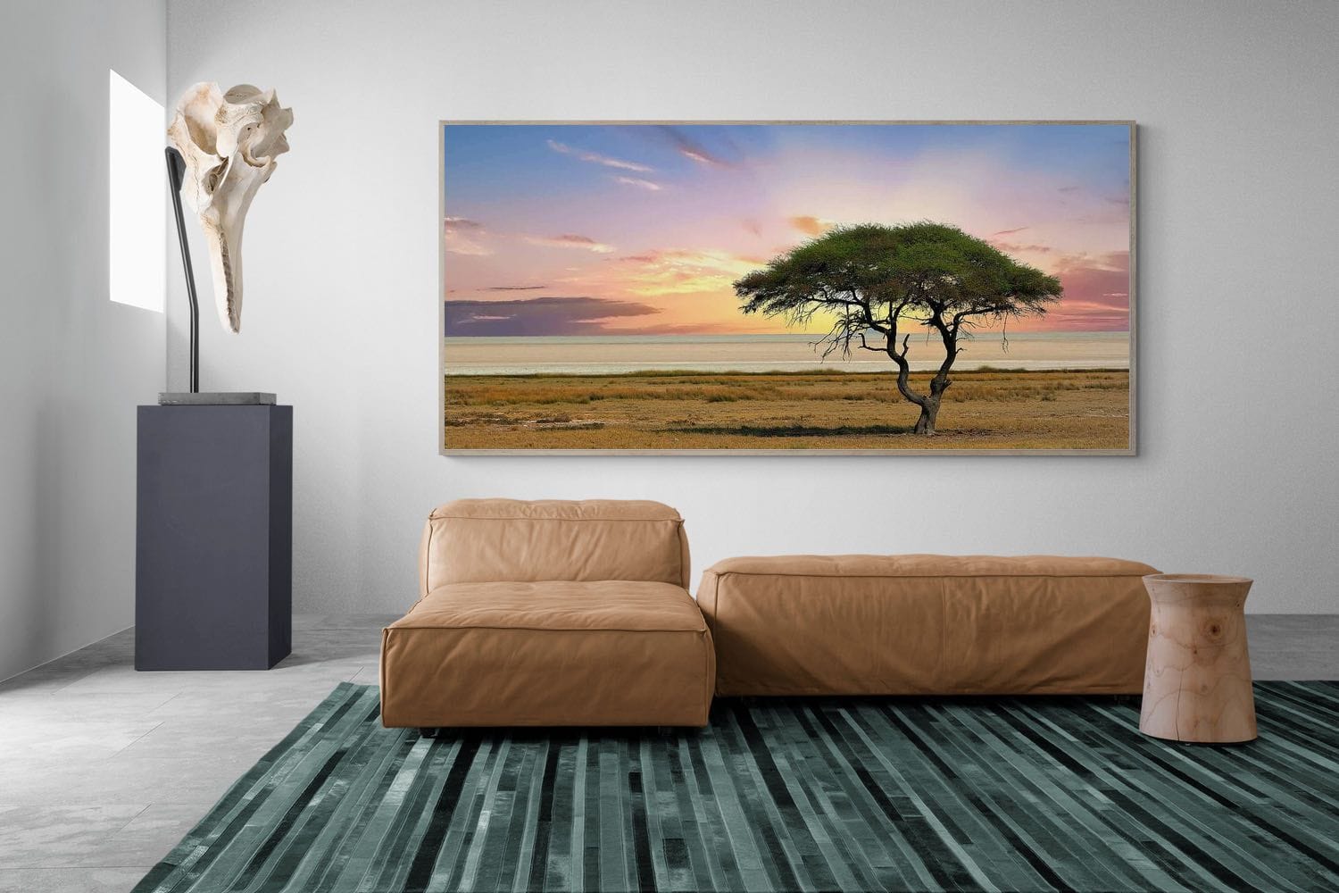 Acacia Tree-Wall_Art-275 x 130cm-Mounted Canvas-Wood-Pixalot