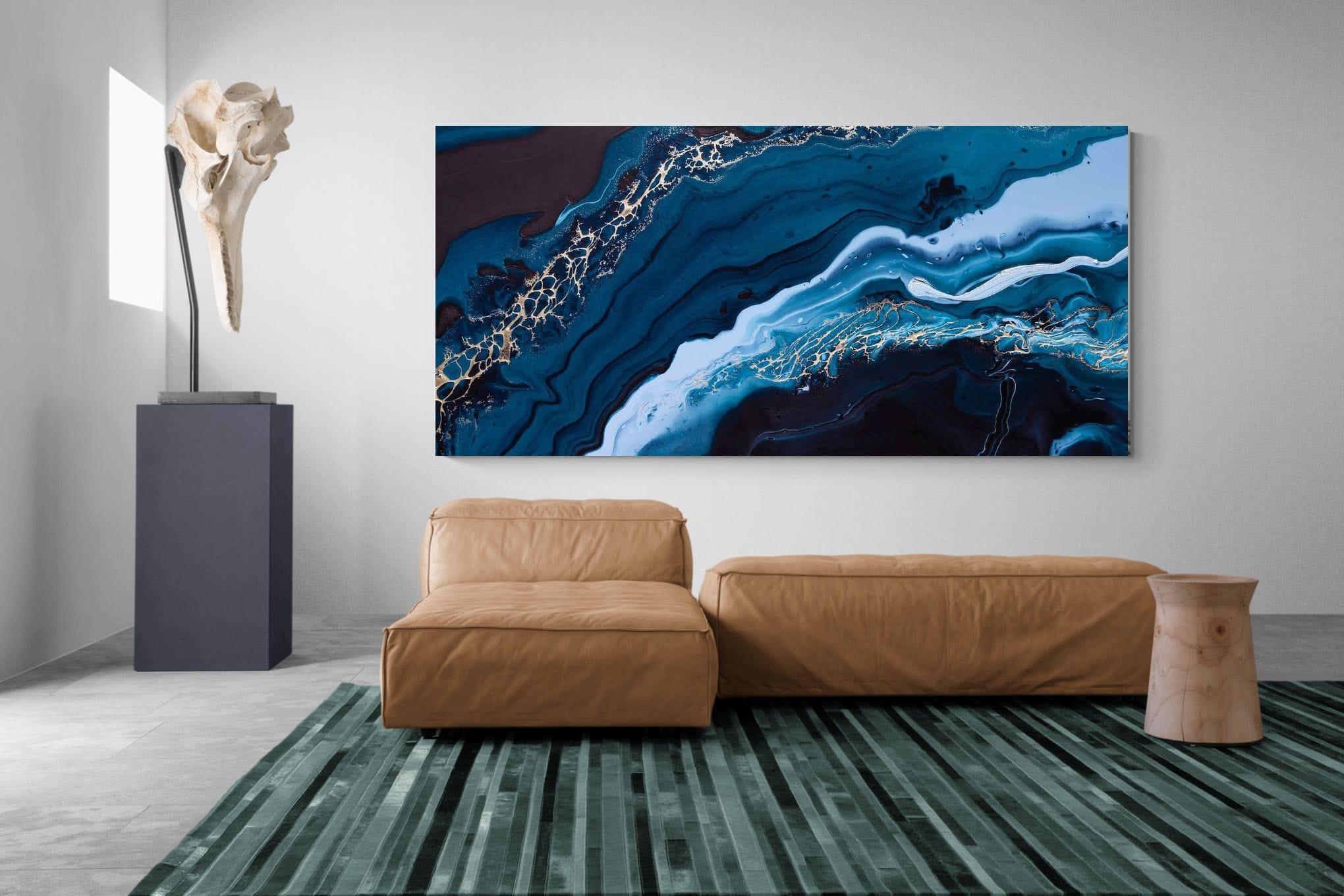 Acrylic Ocean-Wall_Art-275 x 130cm-Mounted Canvas-No Frame-Pixalot