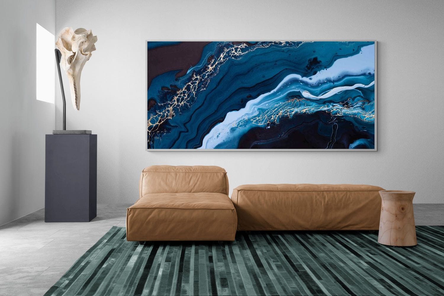 Acrylic Ocean-Wall_Art-275 x 130cm-Mounted Canvas-White-Pixalot