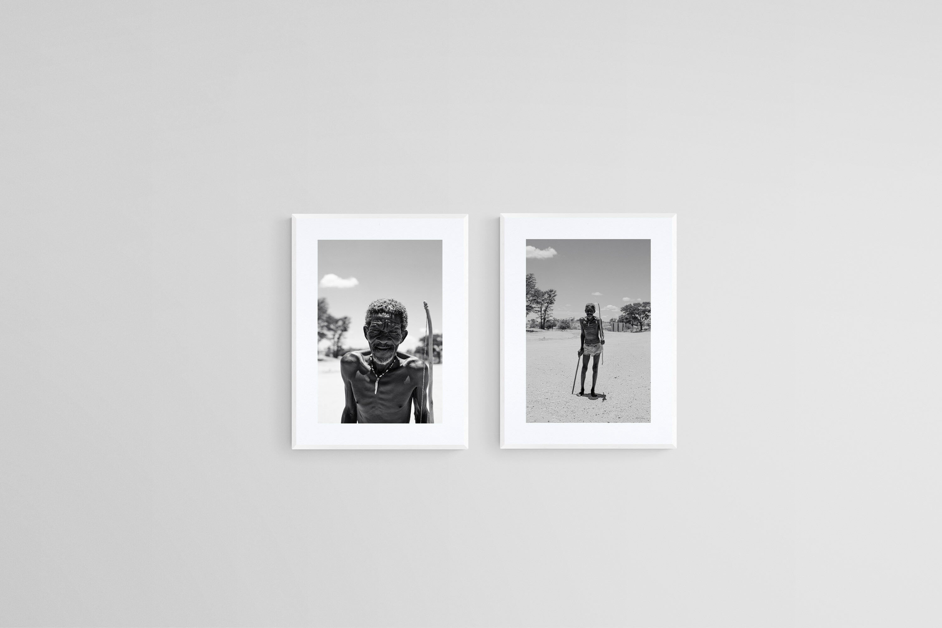 African Elder Set-Wall_Art-45 x 60cm (x2)-Framed Print-White-Pixalot