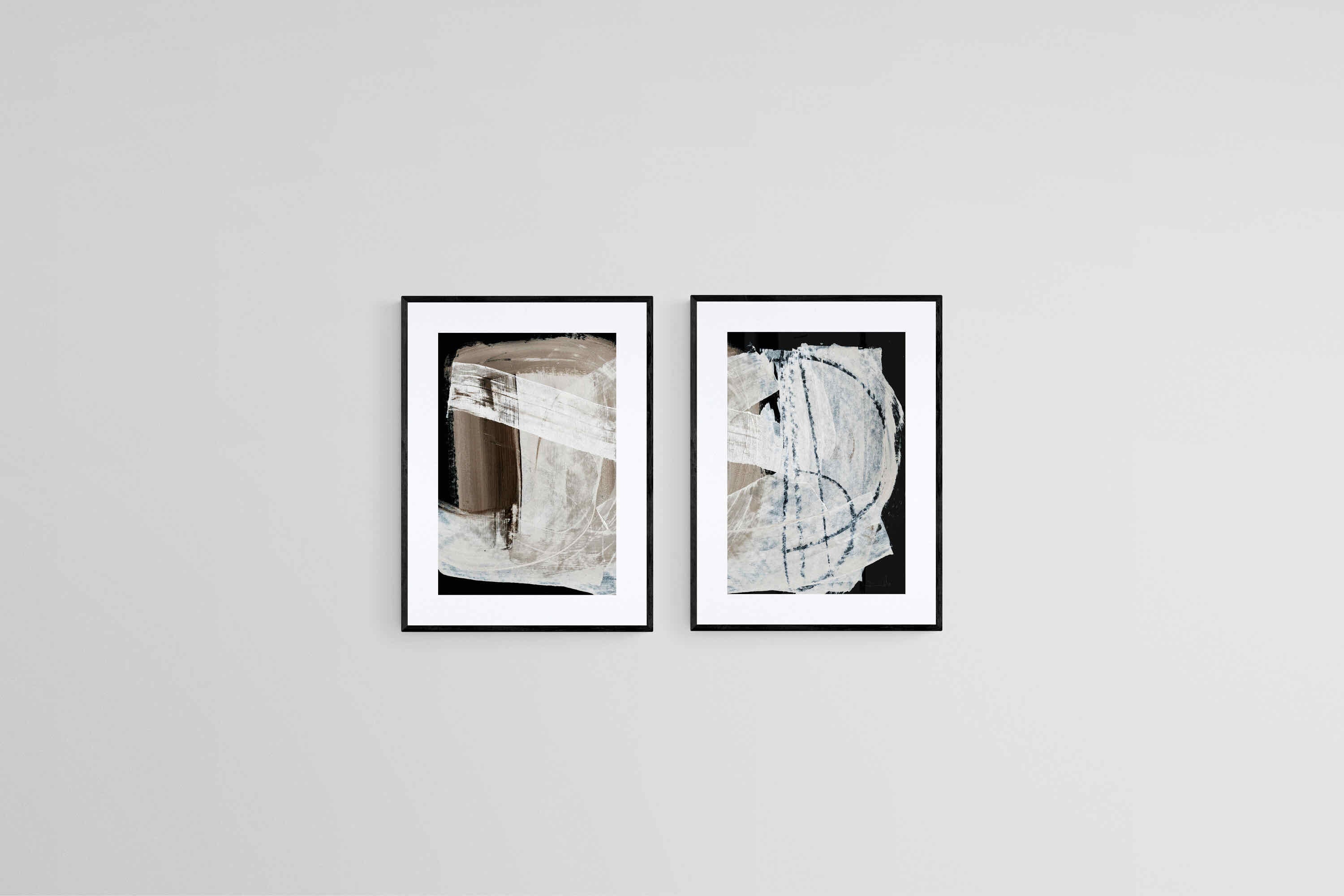 After Dark Set-Wall_Art-45 x 60cm (x2)-Framed Print-Black-Pixalot