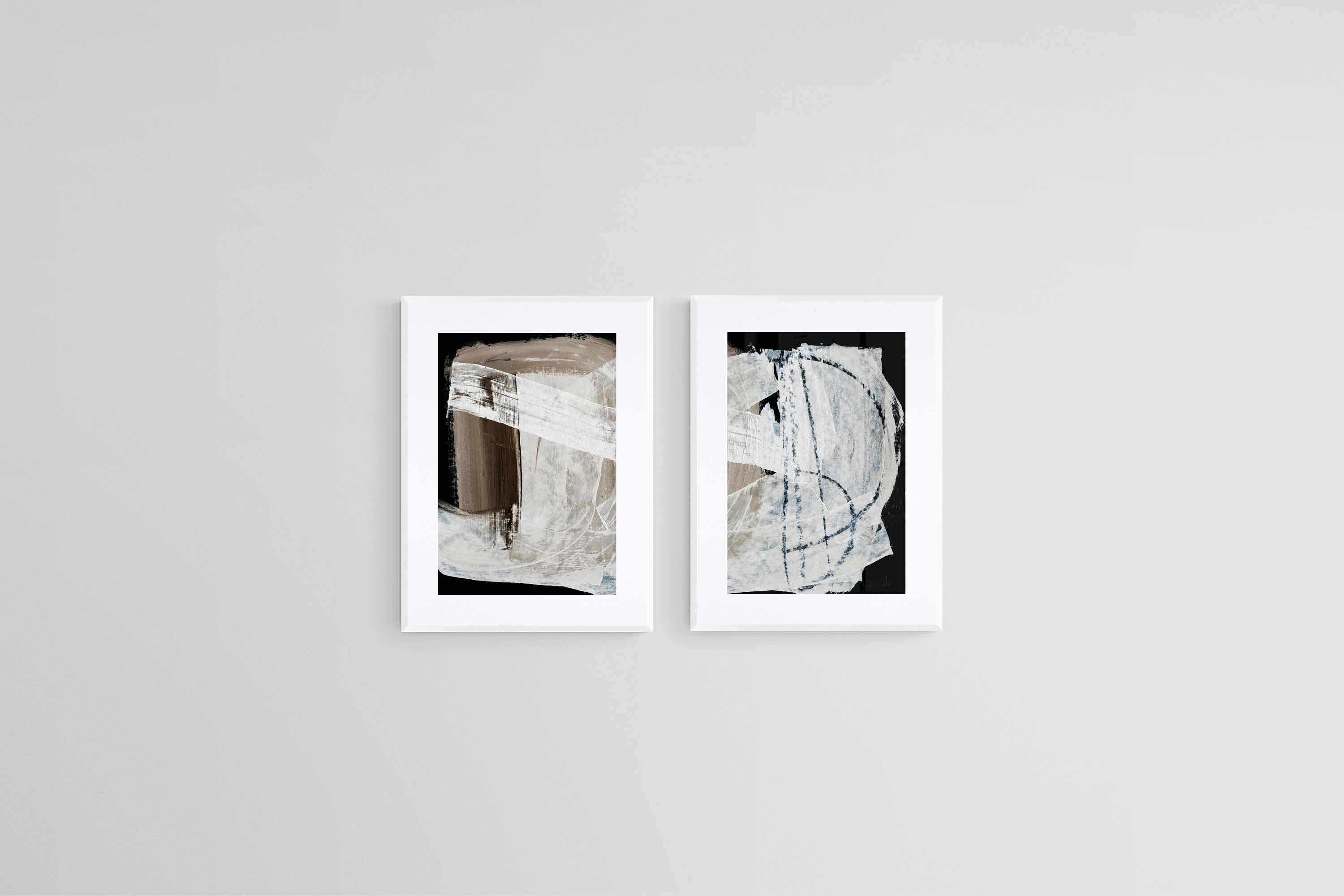After Dark Set-Wall_Art-45 x 60cm (x2)-Framed Print-White-Pixalot