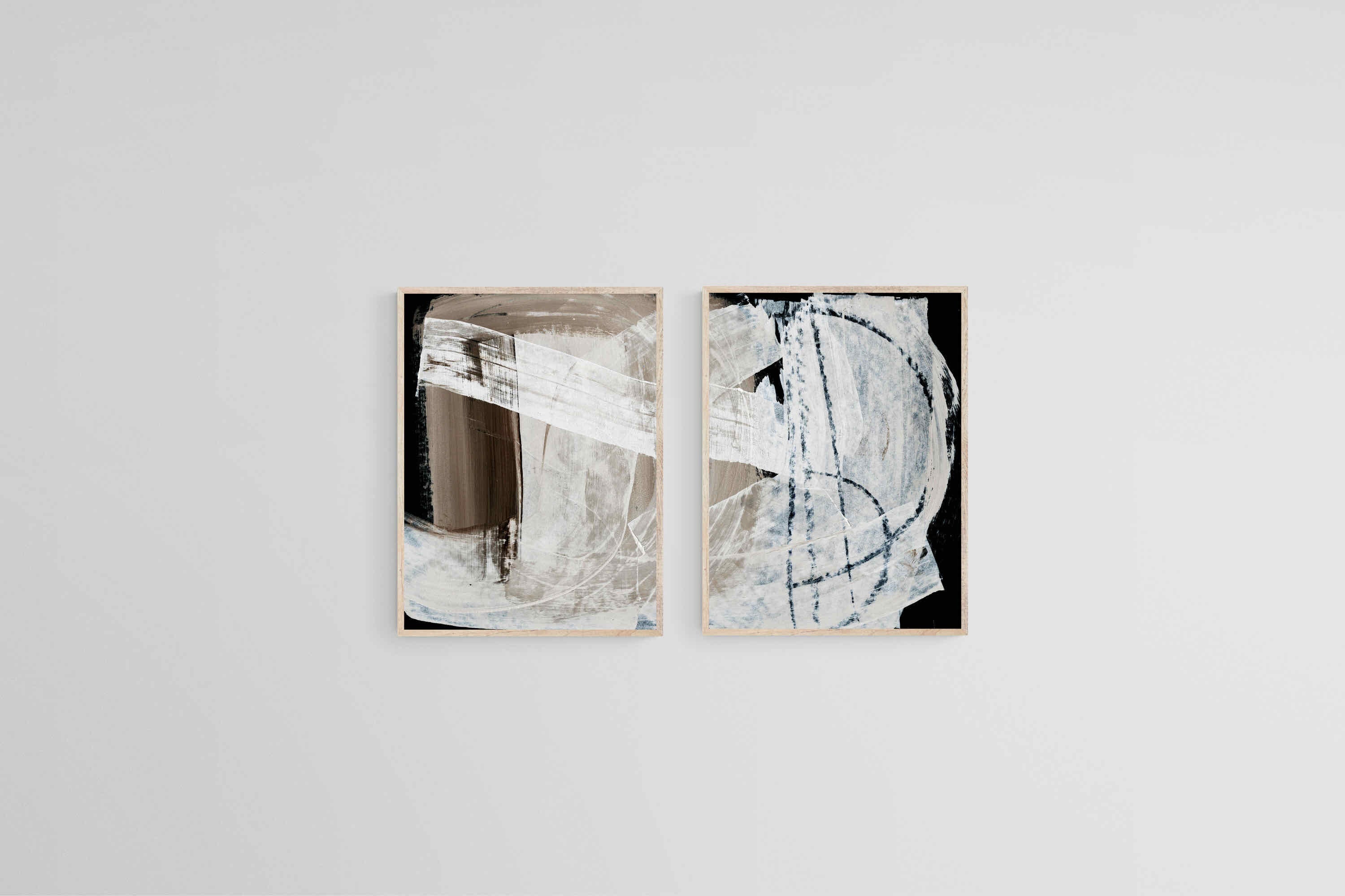 After Dark Set-Wall_Art-45 x 60cm (x2)-Mounted Canvas-Wood-Pixalot