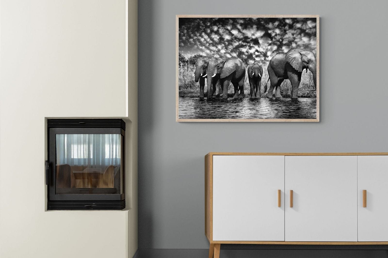 Amboseli Lake-Wall_Art-100 x 75cm-Mounted Canvas-Wood-Pixalot