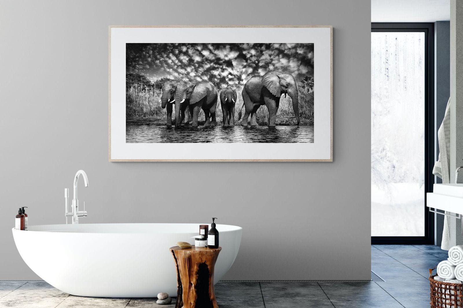 Amboseli Lake-Wall_Art-180 x 110cm-Framed Print-Wood-Pixalot
