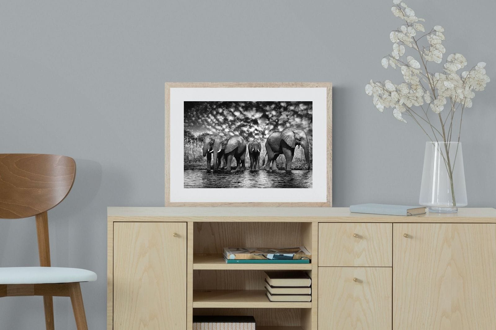 Amboseli Lake-Wall_Art-60 x 45cm-Framed Print-Wood-Pixalot