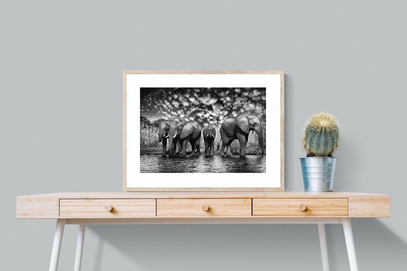 Amboseli Lake-Wall_Art-80 x 60cm-Framed Print-Wood-Pixalot